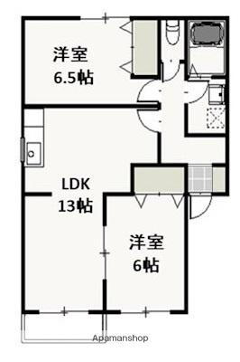 岡山県岡山市中区四御神 東岡山駅 2LDK アパート 賃貸物件詳細