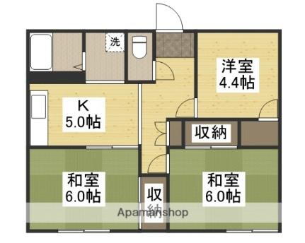 岡山県岡山市北区花尻ききょう町 大安寺駅 3K アパート 賃貸物件詳細