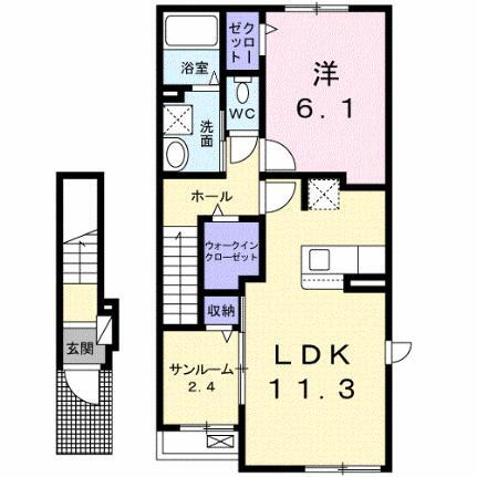 岡山県赤磐市桜が丘東3丁目 岡山駅 1LDK アパート 賃貸物件詳細
