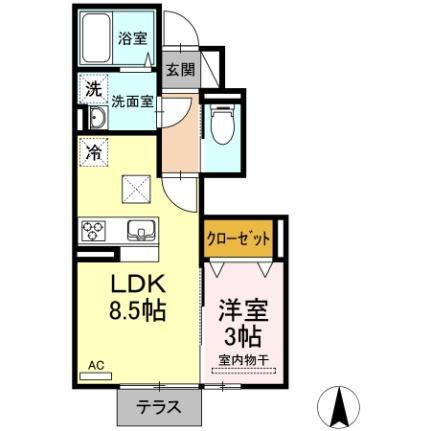 岡山県岡山市北区奥田本町 大元駅 1LDK アパート 賃貸物件詳細