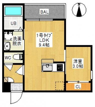 岡山県岡山市北区島田本町1丁目 岡山駅 1LDK アパート 賃貸物件詳細