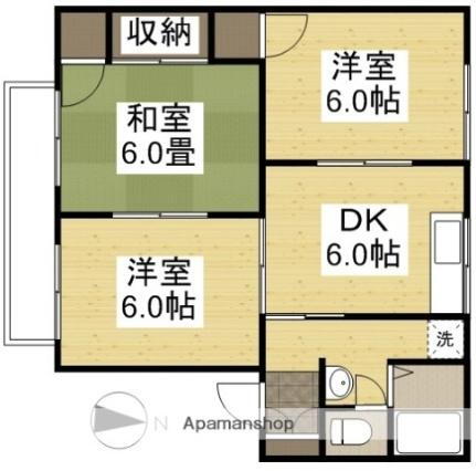 岡山県倉敷市田ノ上新町 球場前駅 3DK アパート 賃貸物件詳細