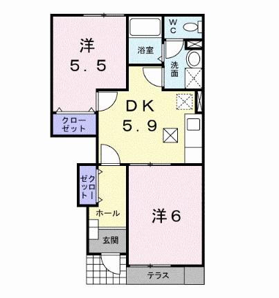 マックスシティＩ 1階 2DK 賃貸物件詳細