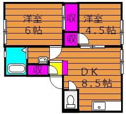 岡山県倉敷市酒津 倉敷駅 2DK アパート 賃貸物件詳細