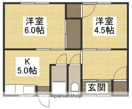 小原借家　南 2K 賃貸物件詳細