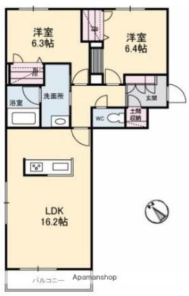 岡山県倉敷市酒津 倉敷駅 2LDK アパート 賃貸物件詳細