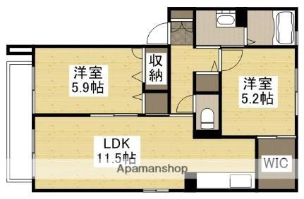 岡山県倉敷市茶屋町 茶屋町駅 2LDK アパート 賃貸物件詳細