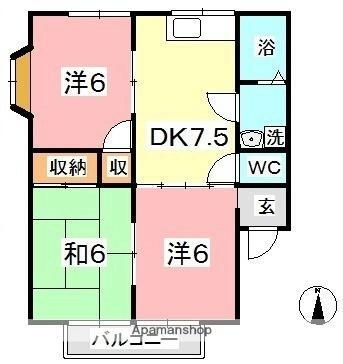 岡山県倉敷市神田3丁目 栄駅 3DK アパート 賃貸物件詳細