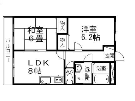 岡山県岡山市北区今保 北長瀬駅 2DK アパート 賃貸物件詳細
