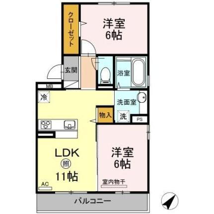 オアシス連島 2階 2LDK 賃貸物件詳細