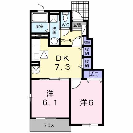 エクセレント　パレスＢ 1階 2DK 賃貸物件詳細