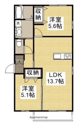 広島県福山市新涯町2丁目 福山駅 2LDK アパート 賃貸物件詳細