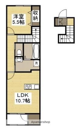 広島県福山市南手城町1丁目 福山駅 1LDK アパート 賃貸物件詳細