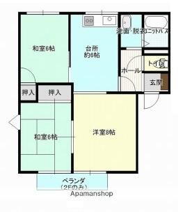 広島県福山市沖野上町3丁目 福山駅 3DK アパート 賃貸物件詳細