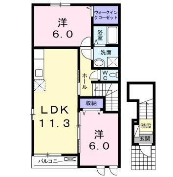 レガーメ　Ｉ 2階 2LDK 賃貸物件詳細