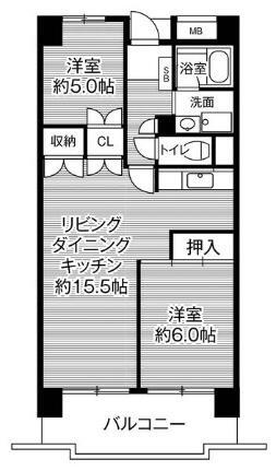 広島県東広島市高屋高美が丘5丁目 西高屋駅 2LDK マンション 賃貸物件詳細