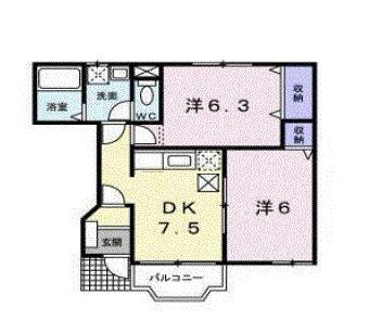 山口県山口市吉敷中東4丁目 湯田温泉駅 2DK アパート 賃貸物件詳細