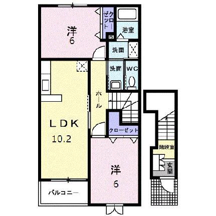 山口県山口市小郡上郷 仁保津駅 2LDK アパート 賃貸物件詳細