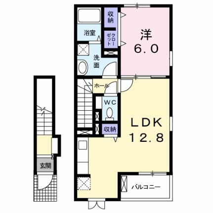 ノーブルハウス八幡ーＡ 2階 1LDK 賃貸物件詳細