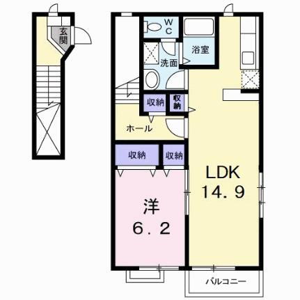 徳島県鳴門市撫養町小桑島字日向谷 鳴門駅 2DK アパート 賃貸物件詳細