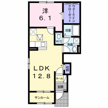 ルシェッロＢ 1階 1LDK 賃貸物件詳細