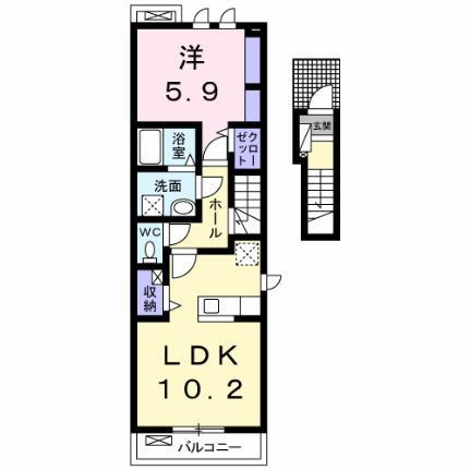 愛媛県松山市西石井5丁目 1LDK アパート 賃貸物件詳細