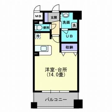 愛媛県松山市二番町1丁目 勝山町駅 ワンルーム マンション 賃貸物件詳細