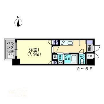 愛媛県松山市平和通6丁目 古町駅 1K マンション 賃貸物件詳細