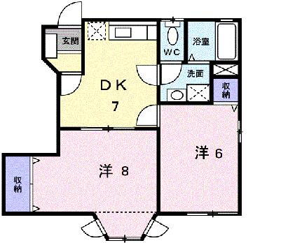 福岡県飯塚市潤野 飯塚駅 2DK アパート 賃貸物件詳細