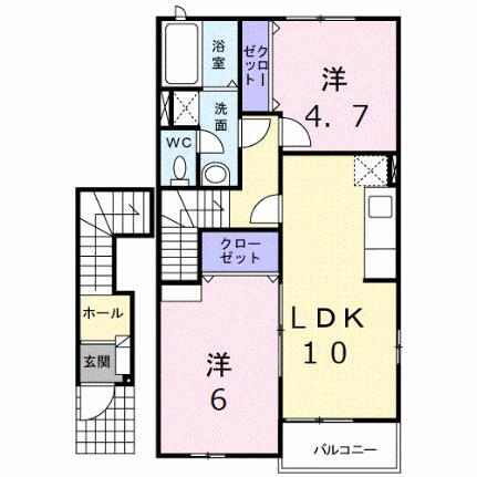 福岡県小郡市横隈 三国が丘駅 2LDK アパート 賃貸物件詳細