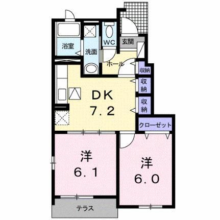 ラゾーナ・Ｍ 1階 2DK 賃貸物件詳細