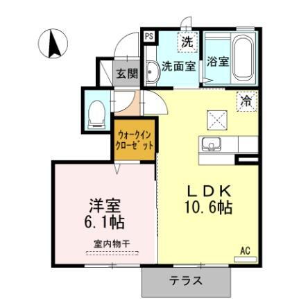 ディールーム・ハル鶴島 1階 1LDK 賃貸物件詳細