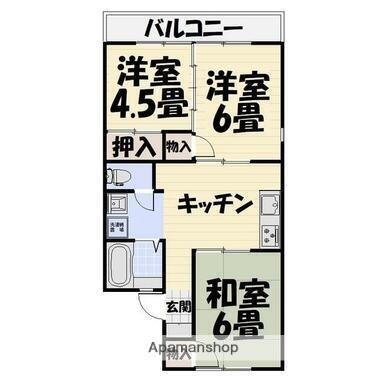 鹿児島県鹿児島市清和3丁目 谷山駅 3DK アパート 賃貸物件詳細