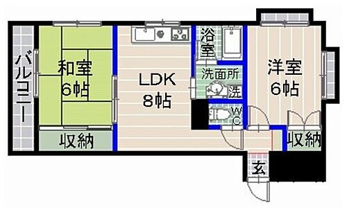 福岡県福岡市中央区鳥飼3丁目9-12 西新駅 2DK マンション 賃貸物件詳細
