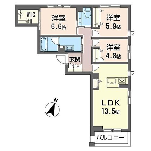 メゾン　ドゥ　ヴォー　ソン 3階 3LDK 賃貸物件詳細