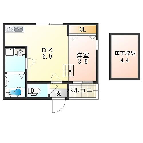 大阪府大阪市生野区小路東2丁目 小路駅 1DK アパート 賃貸物件詳細