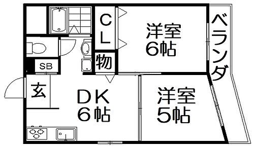 アクロポリス有馬 4階 2DK 賃貸物件詳細