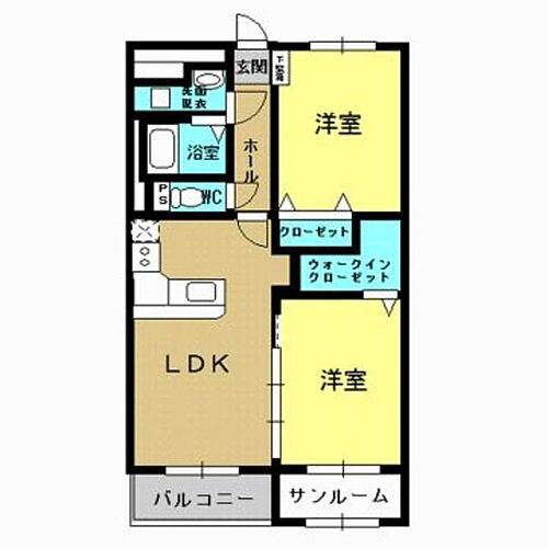 パークサイド冨居ＩＩ 1階 2LDK 賃貸物件詳細