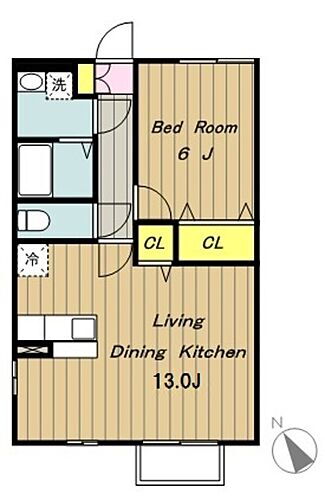 クレール四季彩の丘七番館 2階 1LDK 賃貸物件詳細