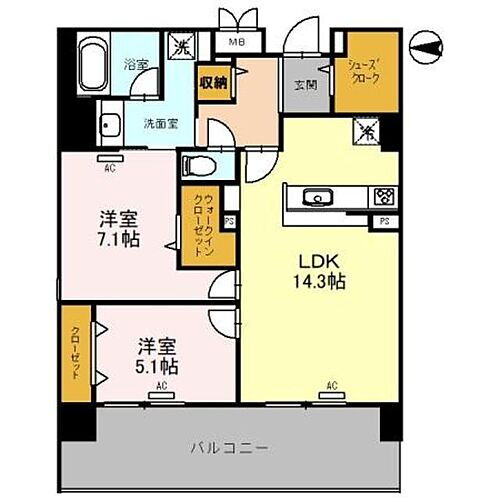 兵庫県西宮市深津町 西宮北口駅 2LDK マンション 賃貸物件詳細
