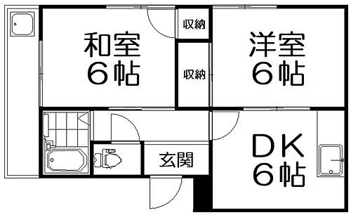春日ダイヤモンドハイム 2階 2DK 賃貸物件詳細