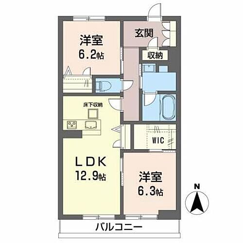 シャーメゾンラルゲッツァ 1階 2LDK 賃貸物件詳細