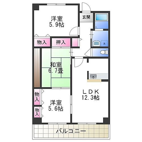 大阪府和泉市肥子町2丁目 和泉府中駅 3LDK マンション 賃貸物件詳細