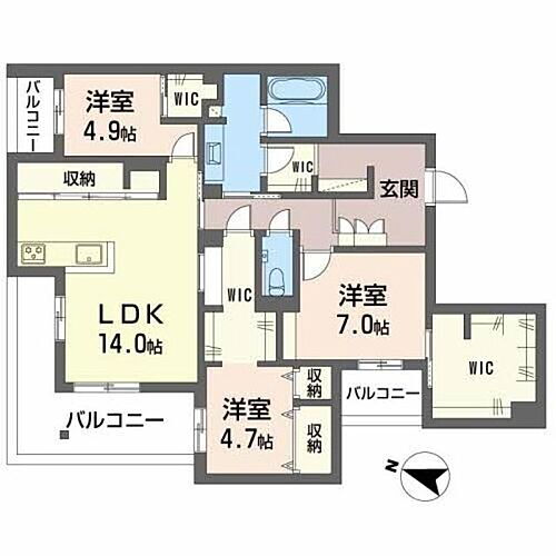 Ｅｌｅｎａ大江 3階 3LDK 賃貸物件詳細
