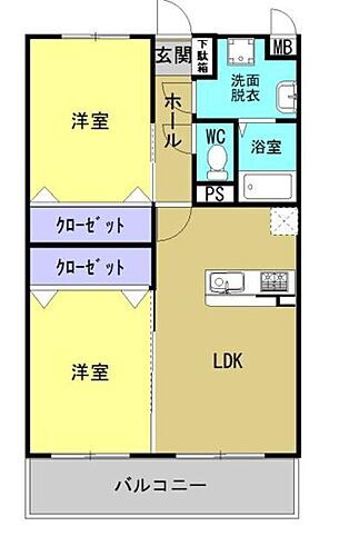 福岡県大牟田市大字吉野 東甘木駅 2LDK マンション 賃貸物件詳細