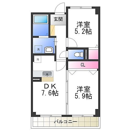 大阪府堺市東区日置荘田中町 萩原天神駅 2DK マンション 賃貸物件詳細
