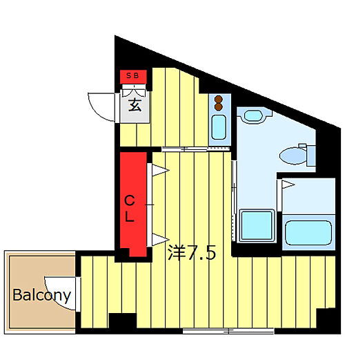 ｂ’ＣＡＳＡ　Ｏｔａｋｅｂａｓｈｉ　Ａｖｅ． 3階 1K 賃貸物件詳細