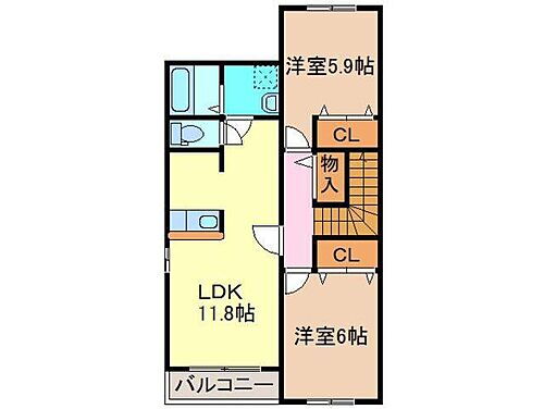 静岡県富士宮市大中里1192-2 西富士宮駅 2LDK アパート 賃貸物件詳細