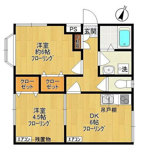 プレジーレパートＩＩ 1階 2DK 賃貸物件詳細