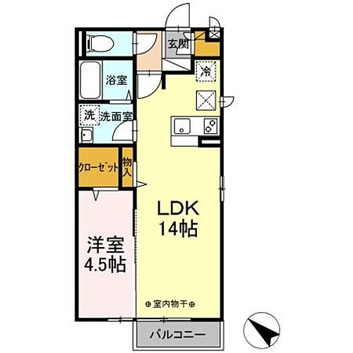 プレジュール 1階 1LDK 賃貸物件詳細